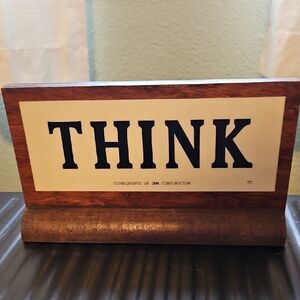 IBM THINK Wooden Sign
